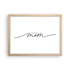 Poster in cornice rovere chiaro - Grande commozione - 40x30 cm