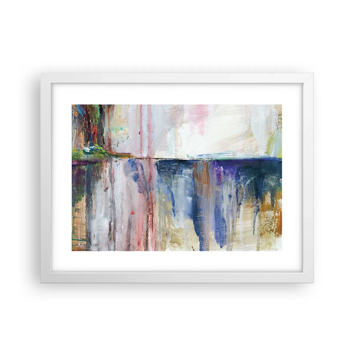 Poster in cornice bianca - Impressioni e suggestioni colorate - 40x30 cm