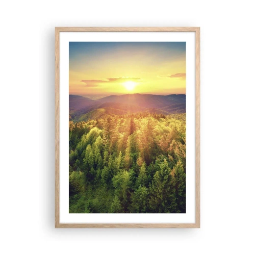 Poster in cornice rovere chiaro - Vette e cime - 50x70 cm