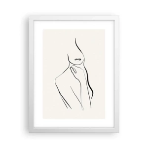Poster in cornice bianca - Onda di malinconia - 30x40 cm