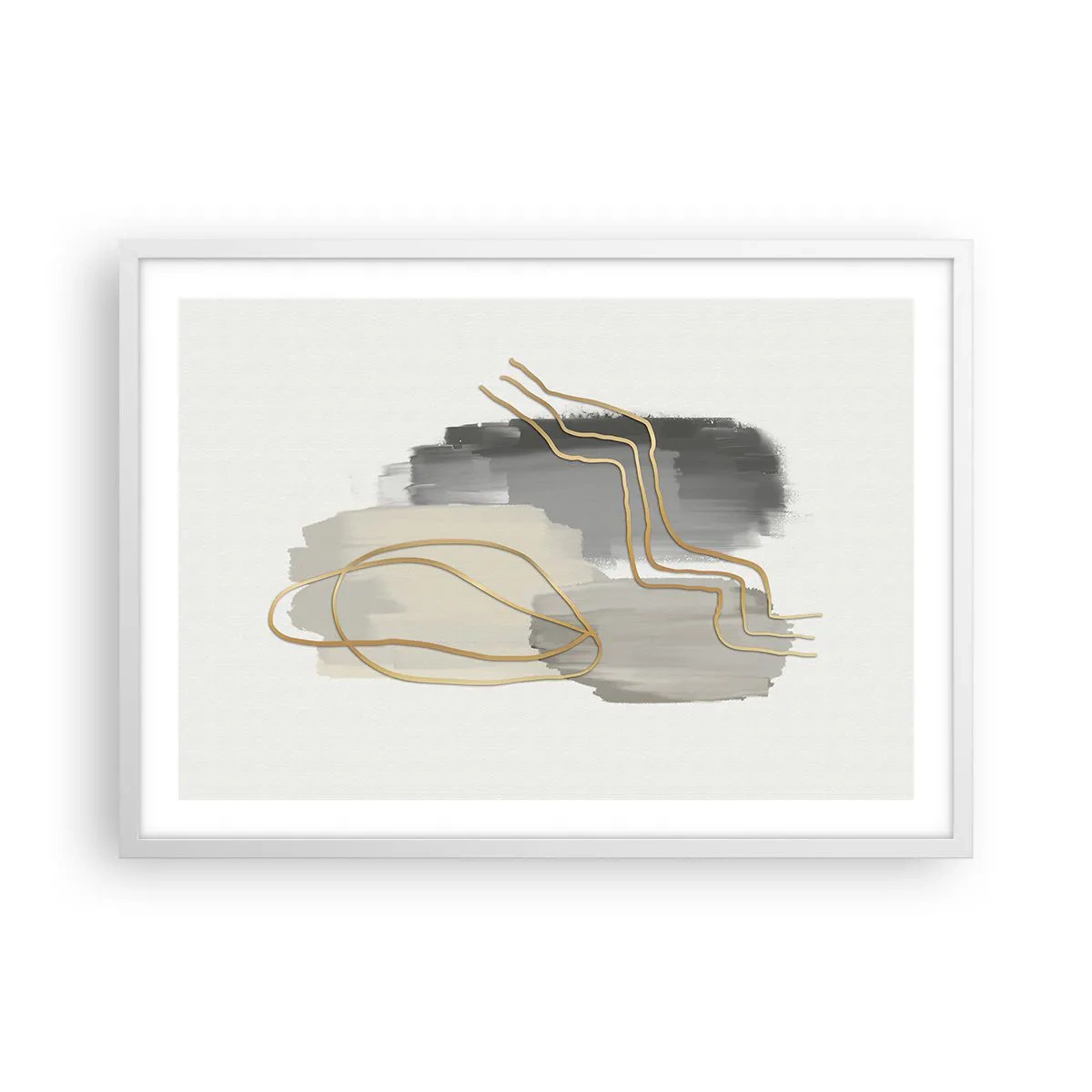 Poster in cornice bianca - Durata e movimento - 70x50 cm