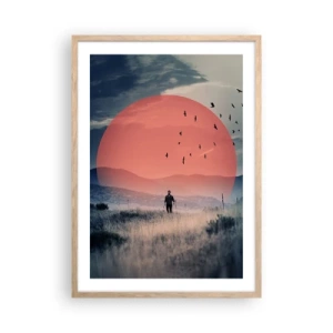 Poster in cornice rovere chiaro - Nei propri elementi - 50x70 cm