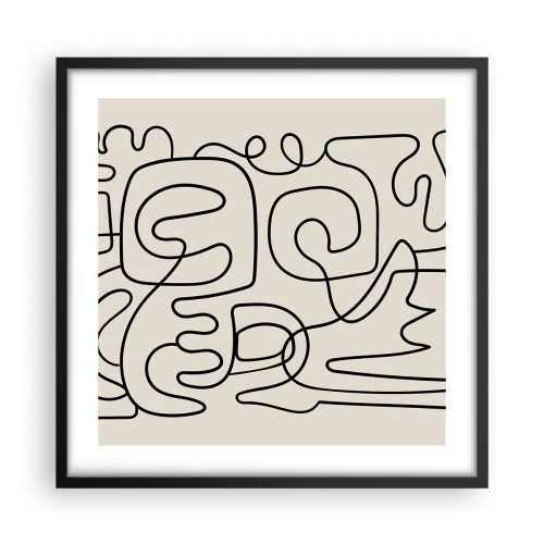 Poster in cornice nera - Segui il percorso - 50x50 cm
