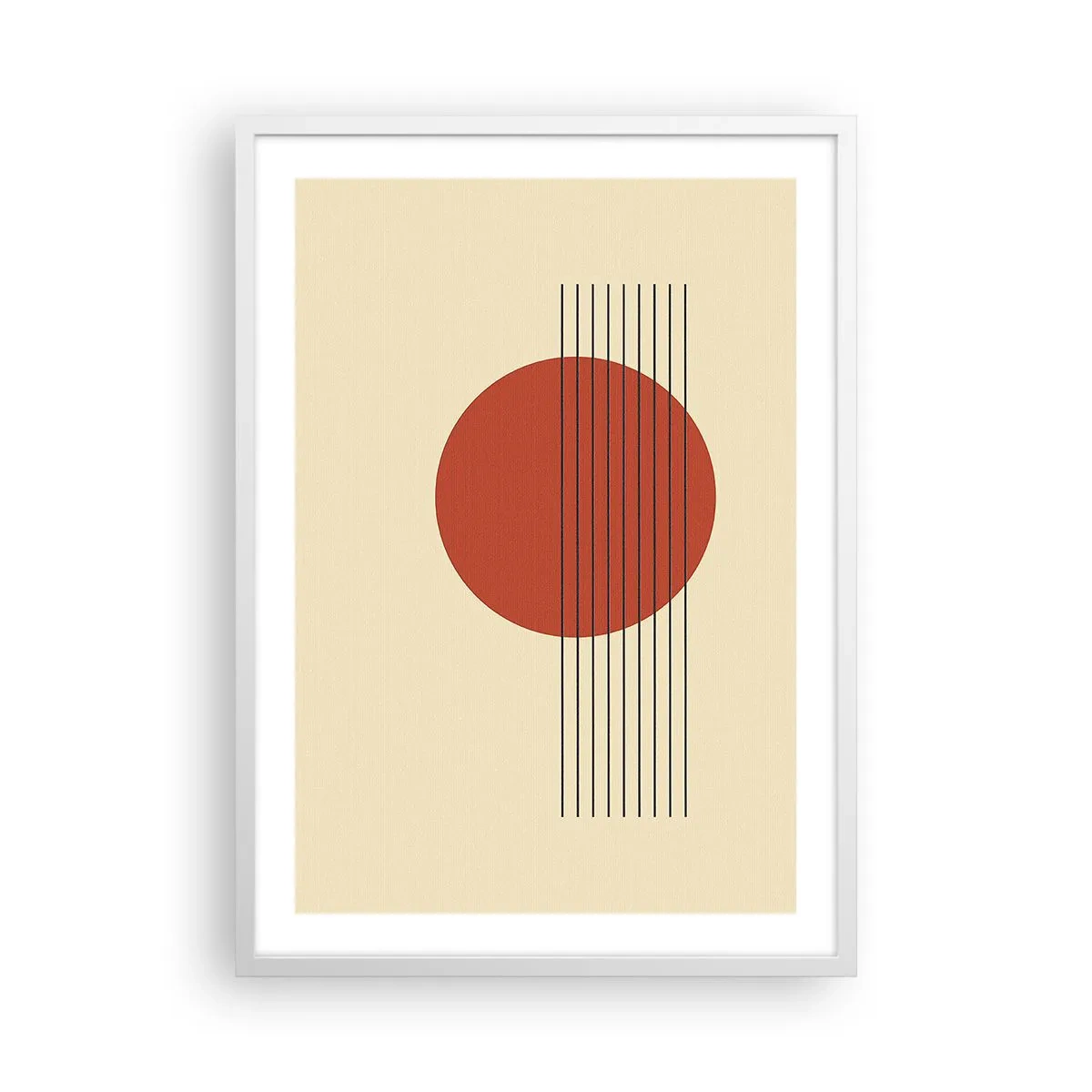 Poster in cornice bianca - Nel cerchio e oltre - 50x70 cm