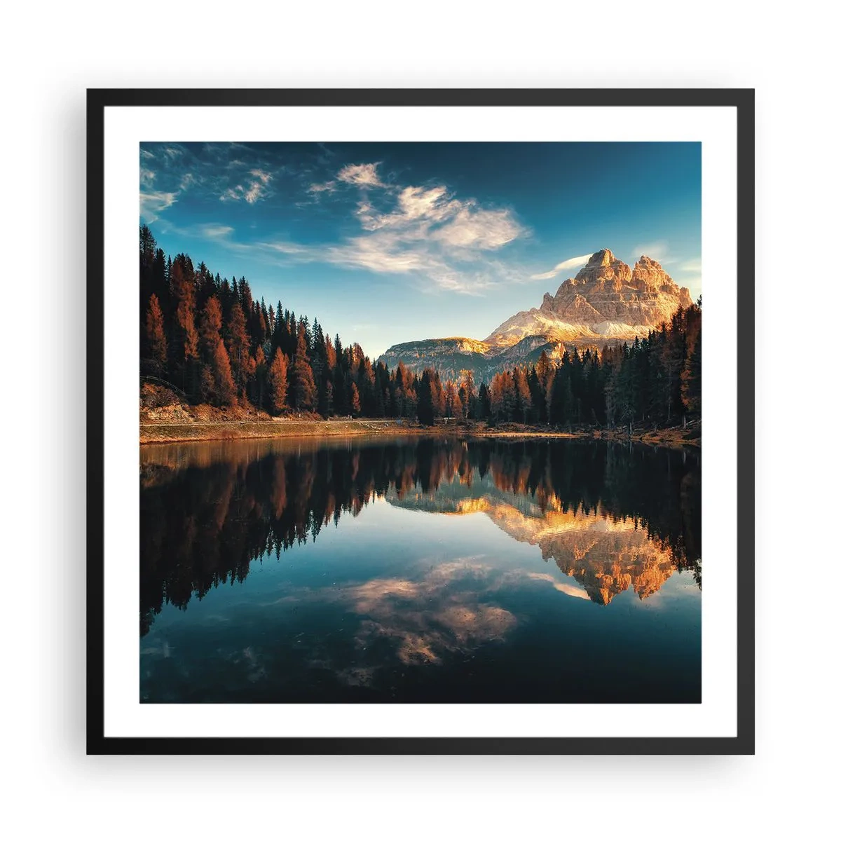 Poster in cornice nera - Paesaggio doppio - 60x60 cm