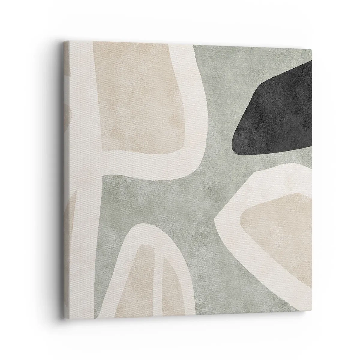 Quadro su tela - Stampe su Tela - Composizione con motivi in nero - 30x30 cm