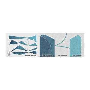 Campione di Fotomurale Premium Canvas - Astrazione: legame turchese - Minimalismo, Elementi, Astrazione - 100x30 cm