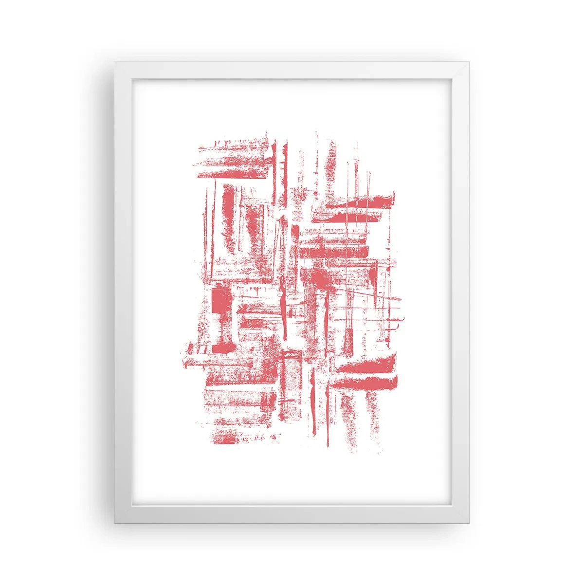Poster in cornice bianca - Città rossa - 30x40 cm