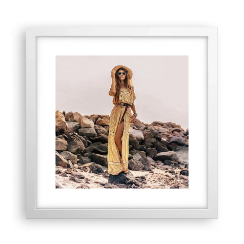 Poster in cornice bianca - La magia delle pietre - 30x30 cm