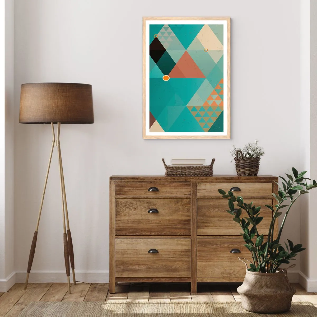 Poster in cornice rovere chiaro - Unità della molteplicità, molteplicità dell'unità - 40x50 cm