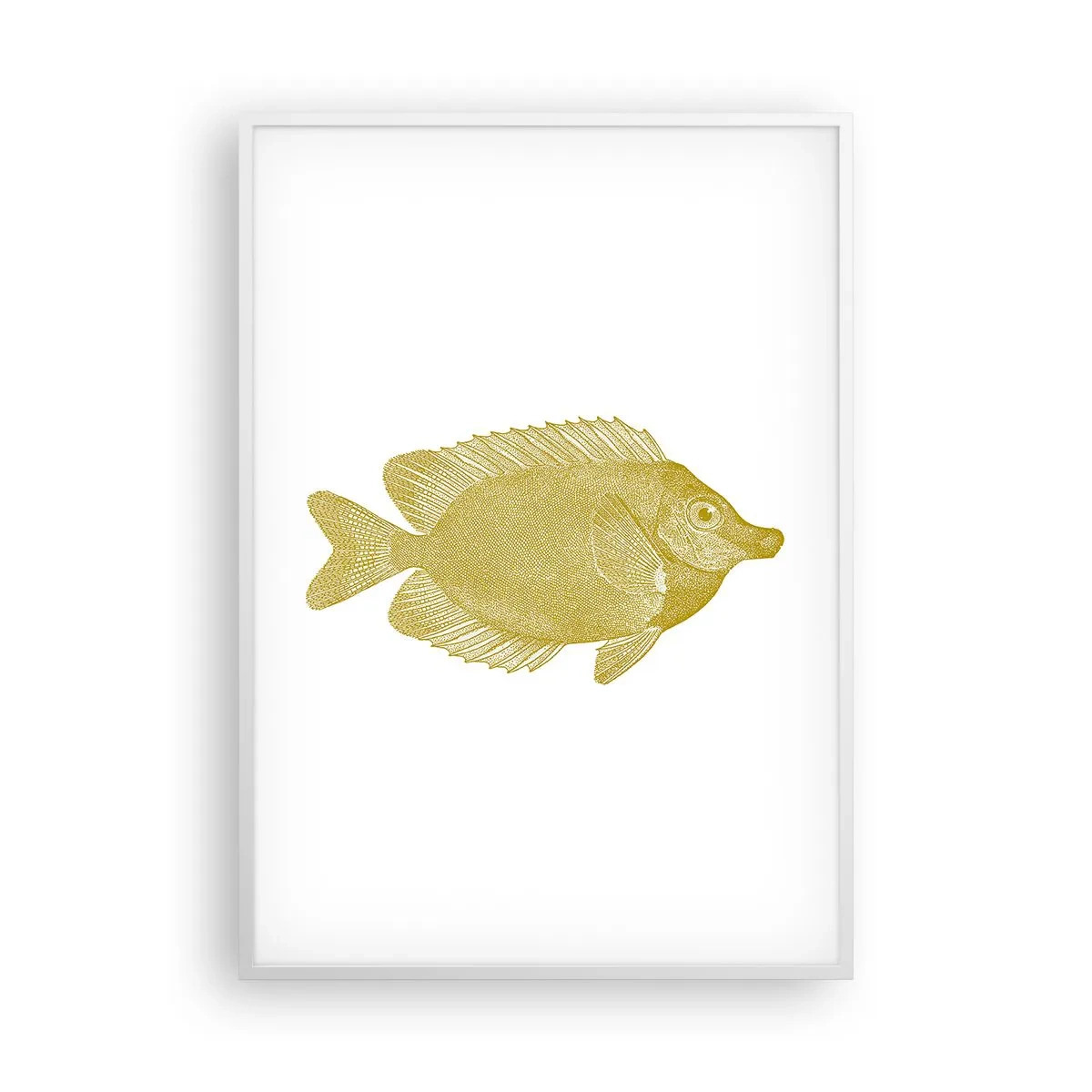 Poster in cornice bianca - Pesce e basta - 70x100 cm