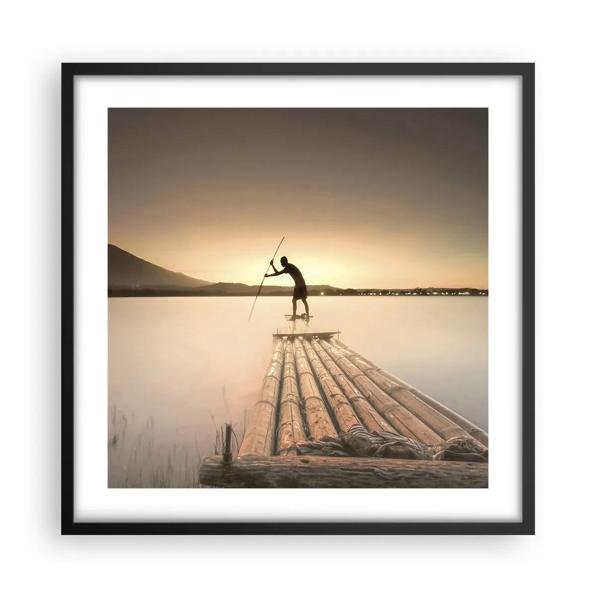 Poster in cornice nera - Prima del riposo - 50x50 cm