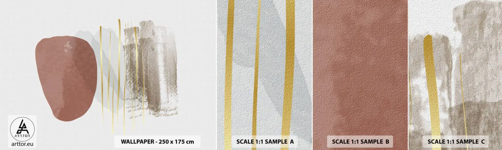 Campione Di Fotomurale Standard Eco - Colonnato astratto - Astrazione, Pezzo, Modello moderno - 100x30 cm