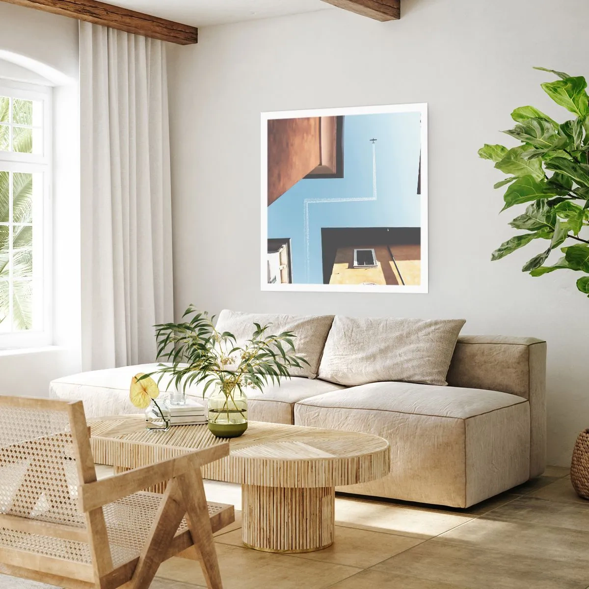 Poster - Sopra il labirinto urbano - 60x60 cm