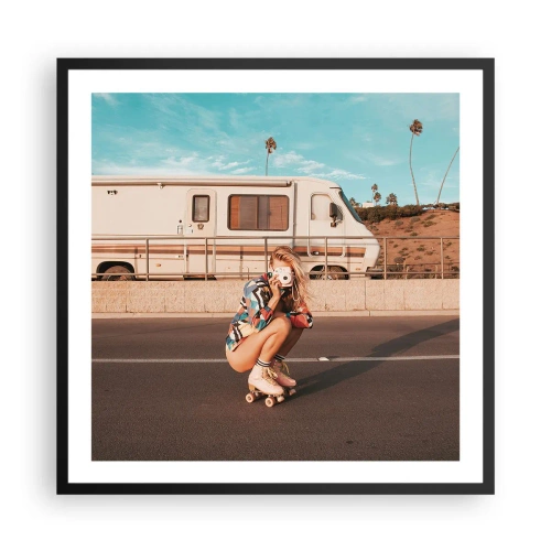 Poster in cornice nera - Sorridi per favore! - 60x60 cm