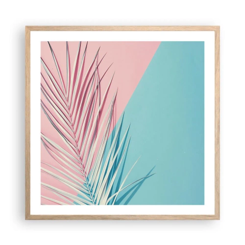 Poster in cornice rovere chiaro - Impressione tropicale - 60x60 cm