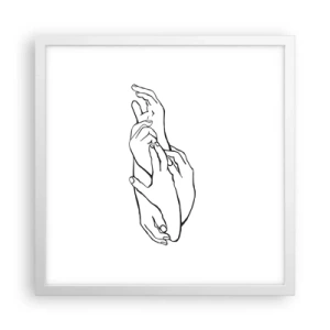 Poster in cornice bianca - Il tocco buono - 40x40 cm