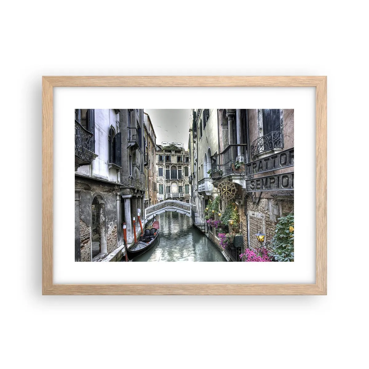 Poster in cornice rovere chiaro - Da secoli in silenziosa riflessione - 40x30 cm