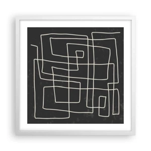 Poster in cornice bianca - Non è così semplice - 50x50 cm