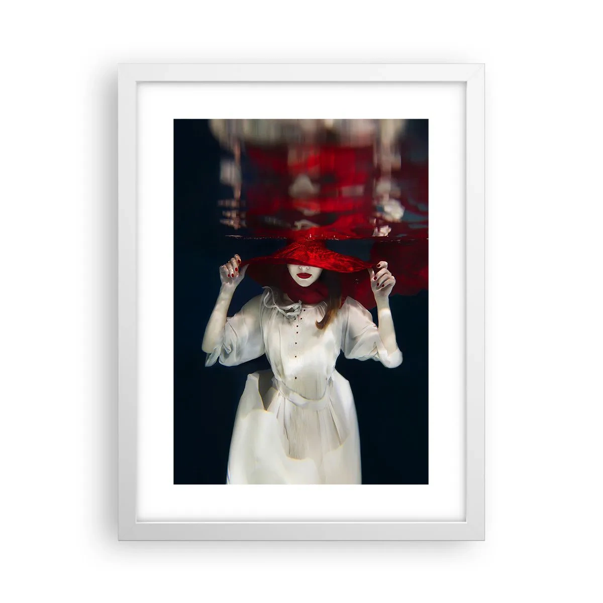 Poster in cornice bianca - Donnagatto - 30x40 cm