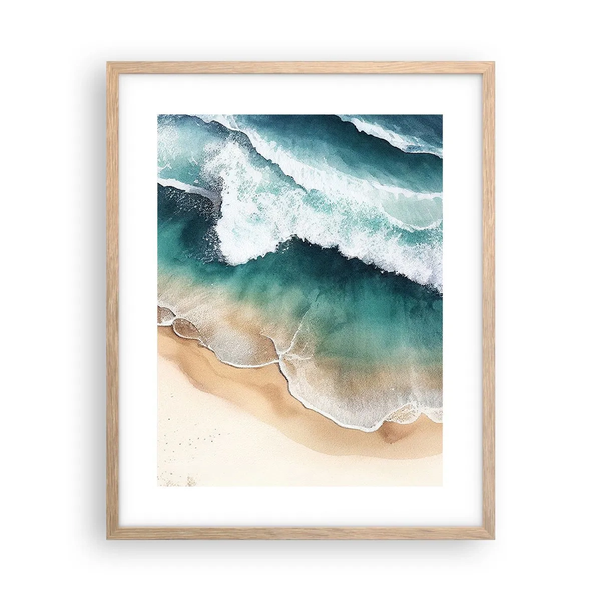 Poster in cornice rovere chiaro - L'eterno incontro - 40x50 cm