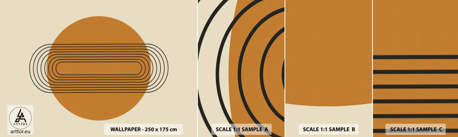 Campione Di Fotomurale Standard Eco - Piano perfetto - Astrazione, Grafica, Modello moderno - 100x30 cm