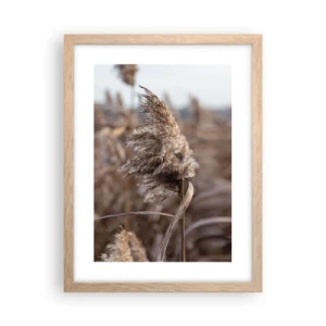 Poster in cornice rovere chiaro - è tempo di volare col vento - 30x40 cm