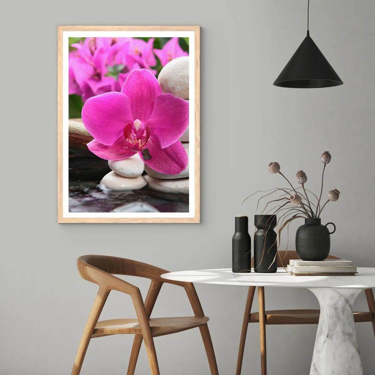 Poster in cornice rovere chiaro - E già ti riposi - 40x50 cm