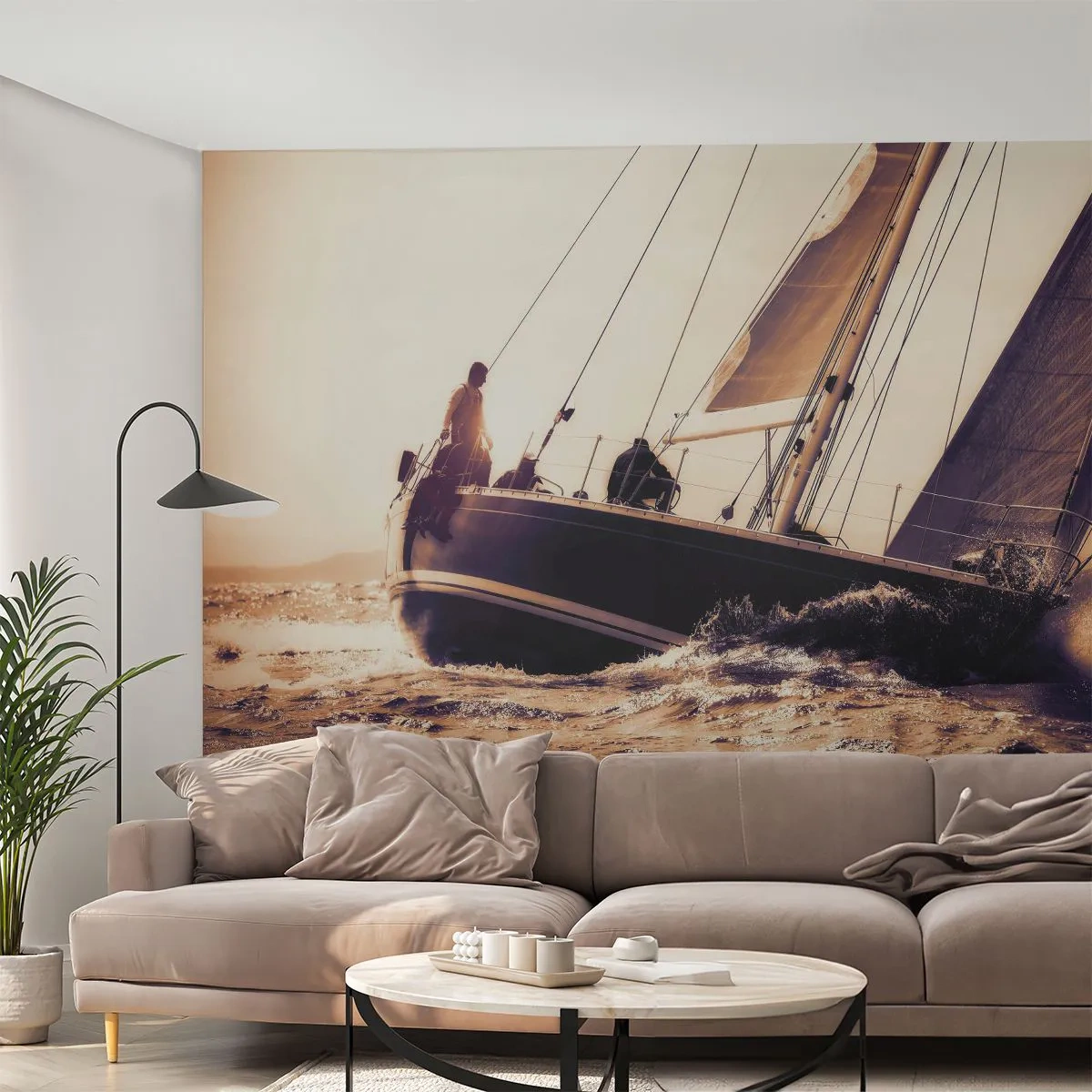 Fotomurali Autoadesivo Deluxe Sticker - Naviga, marinaio - Yacht, Mare, navigazione - 350x256 cm