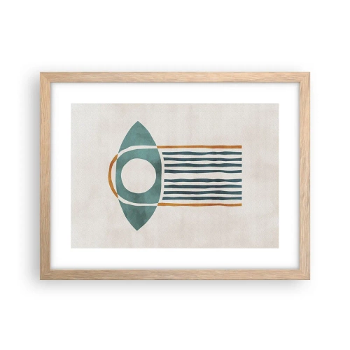 Poster in cornice rovere chiaro - Segni e rituali - 40x30 cm