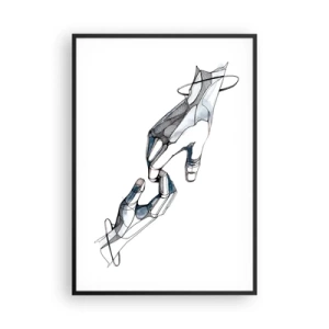 Poster in cornice nera - Buon gesto - 70x100 cm