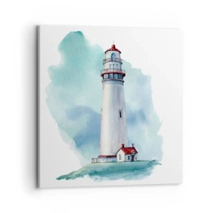 Quadro su tela - Stampe su Tela - Il mite amico del blu - 70x70 cm