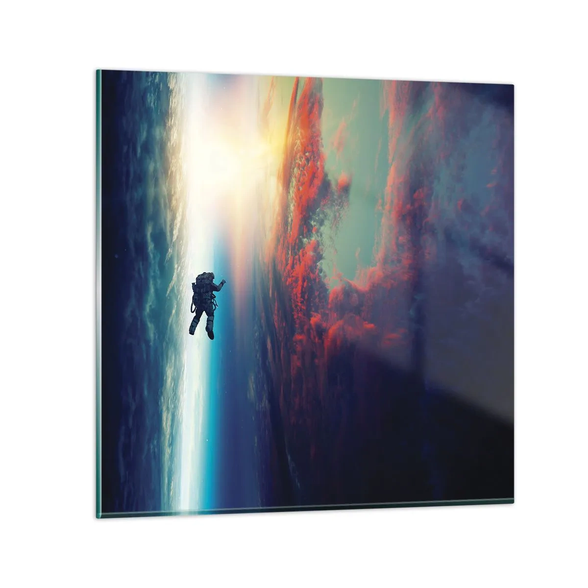 Quadro su vetro - Affrontando l'universo - 30x30 cm