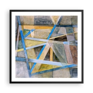 Poster in cornice nera - Dritto o obliquo? - 60x60 cm