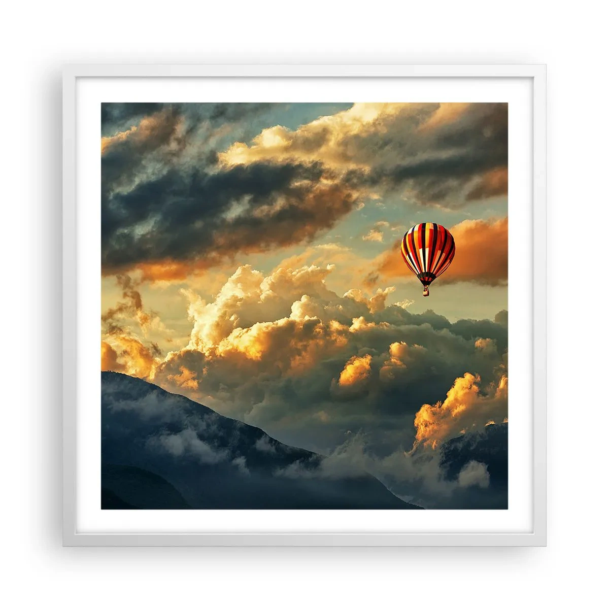 Poster in cornice bianca - Volo perché voglio - 60x60 cm