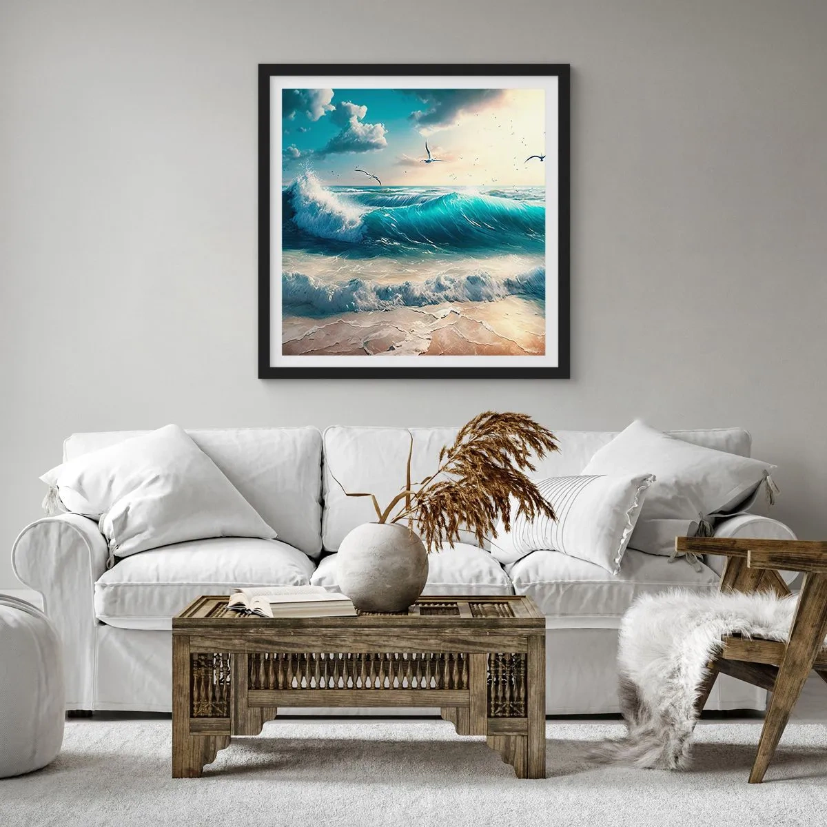 Poster in cornice nera - Mormora solo per te - 30x30 cm