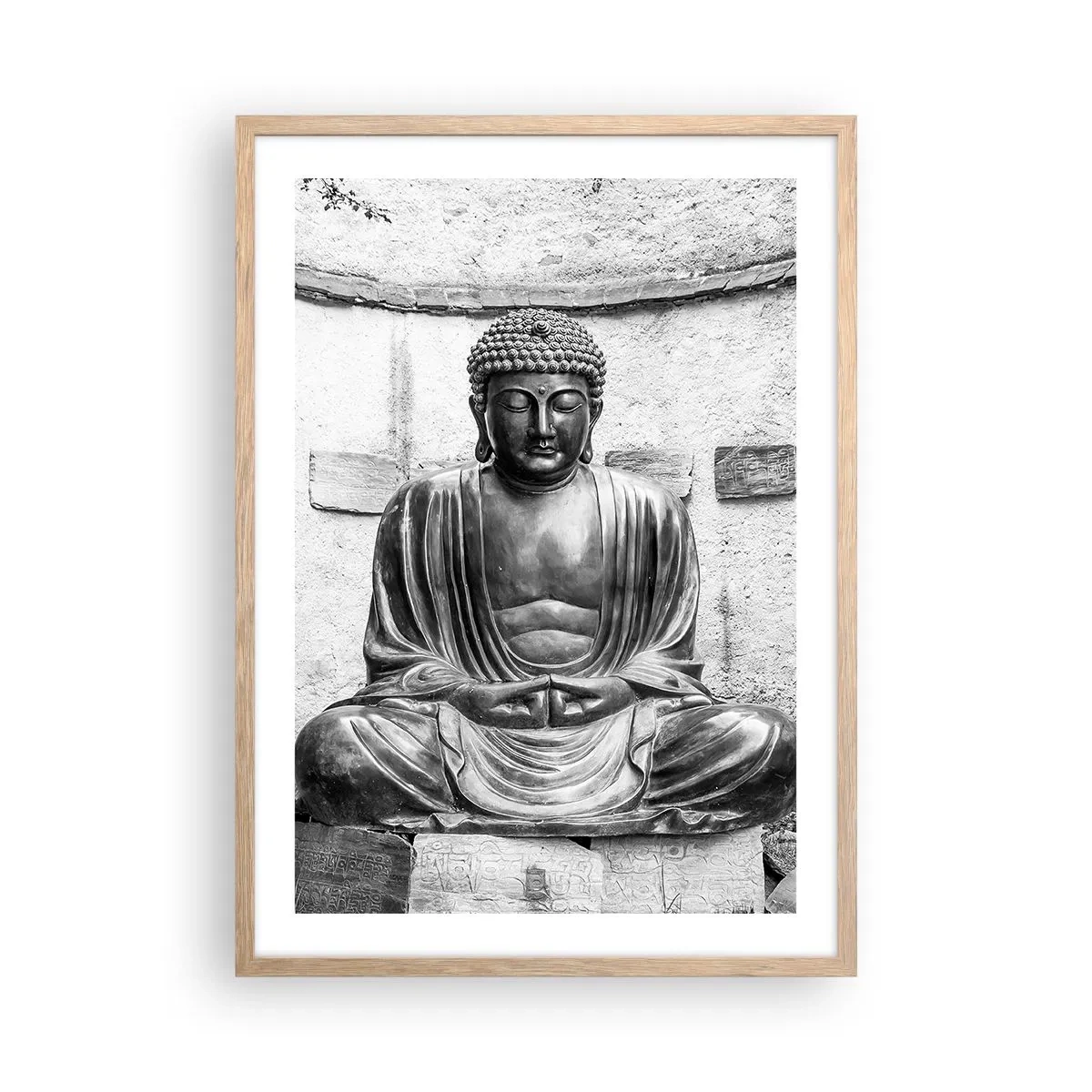 Poster in cornice rovere chiaro - Alla fonte della pace - 50x70 cm