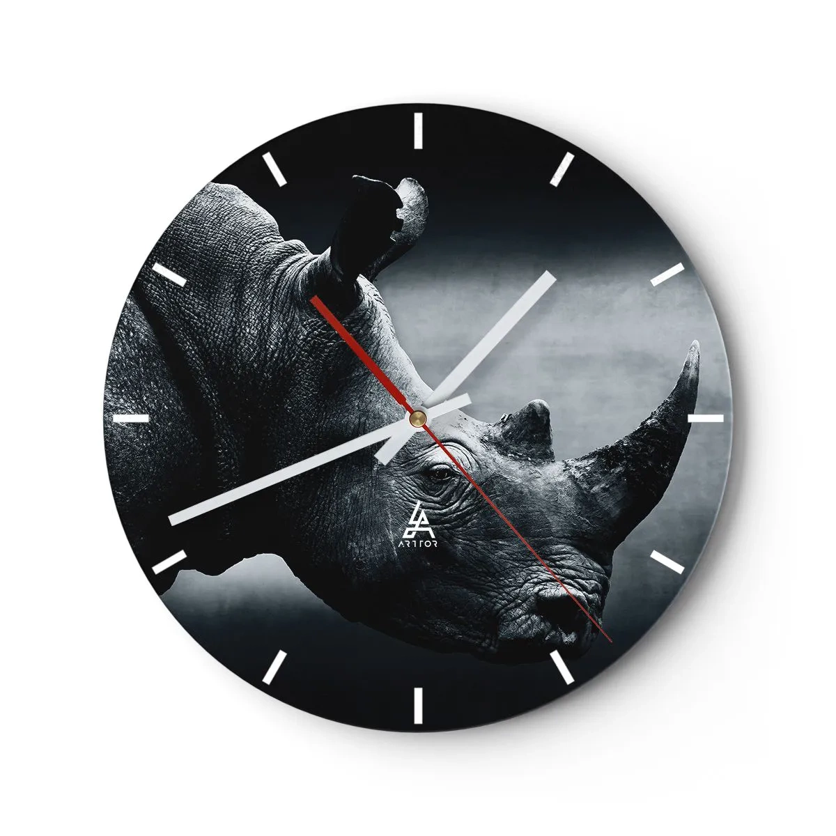 Orologio da parete - Orologio in Vetro - Profilo destro - 40x40 cm