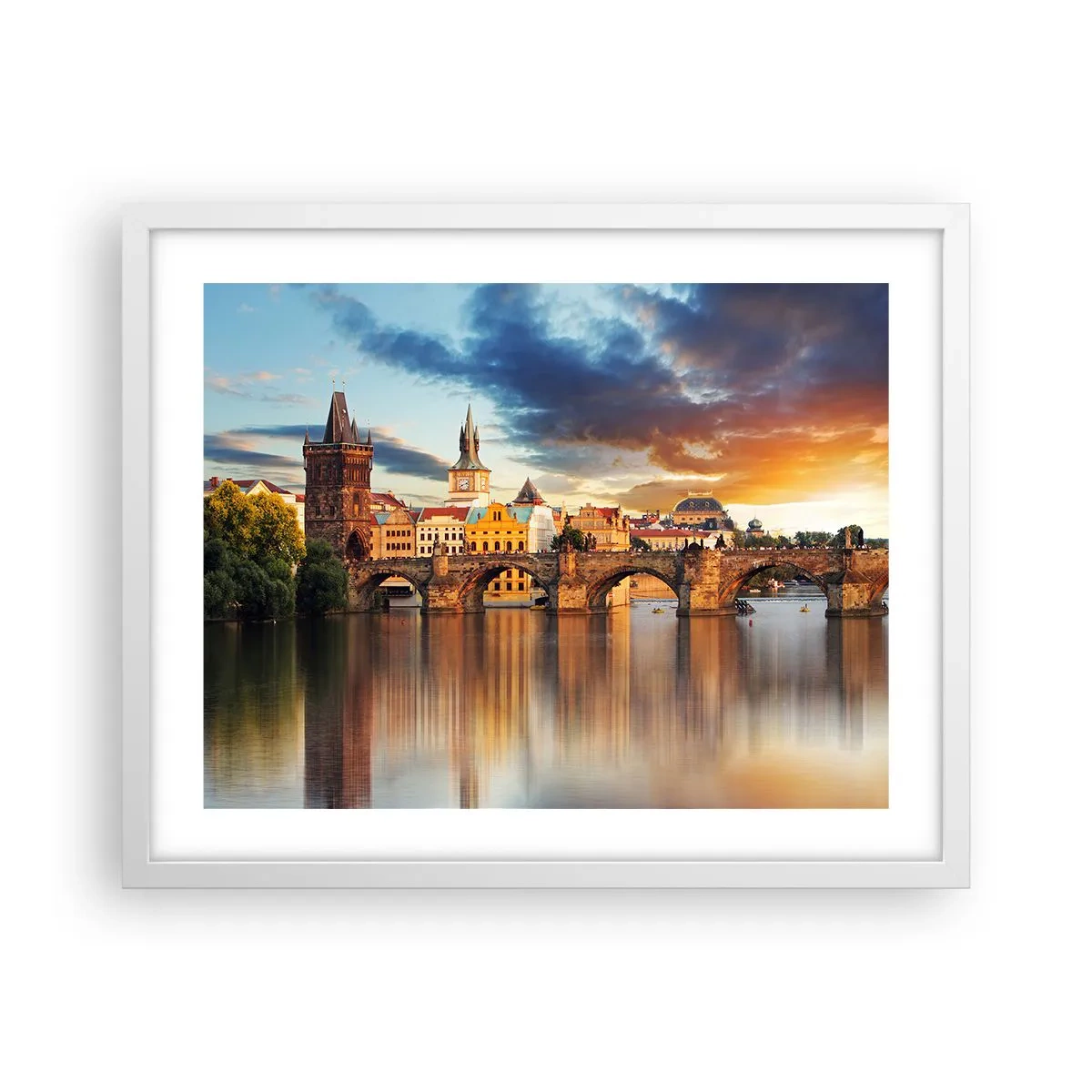 Poster in cornice bianca - Bella da secoli - 50x40 cm