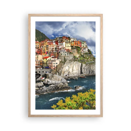 Poster in cornice rovere chiaro - Aggrappate alla roccia - 50x70 cm