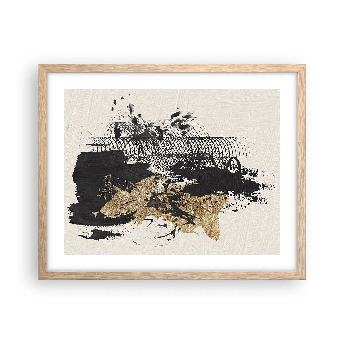 Poster in cornice rovere chiaro - Composizione con passione - 50x40 cm