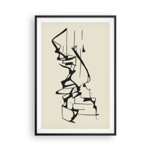 Poster in cornice nera - Forse è un paesaggio - 61x91 cm