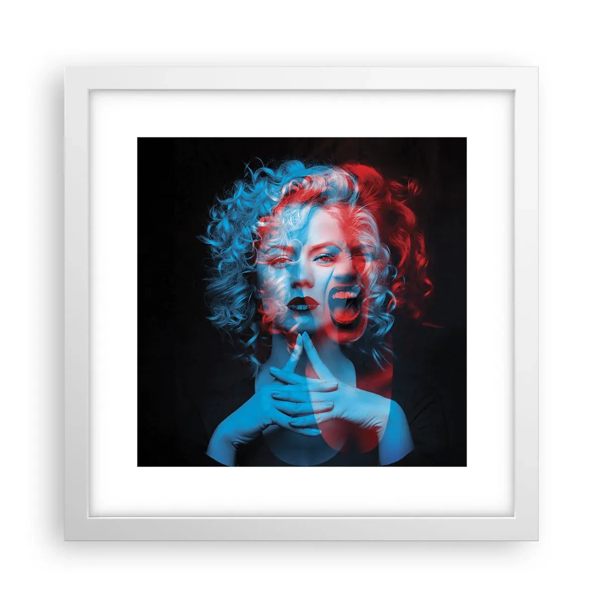 Poster in cornice bianca - Alter ego - 30x30 cm