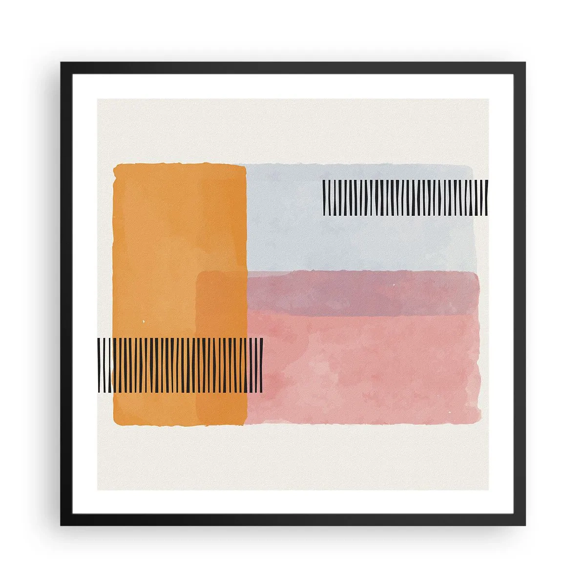 Poster in cornice nera - Da un angolo all'altro - 60x60 cm