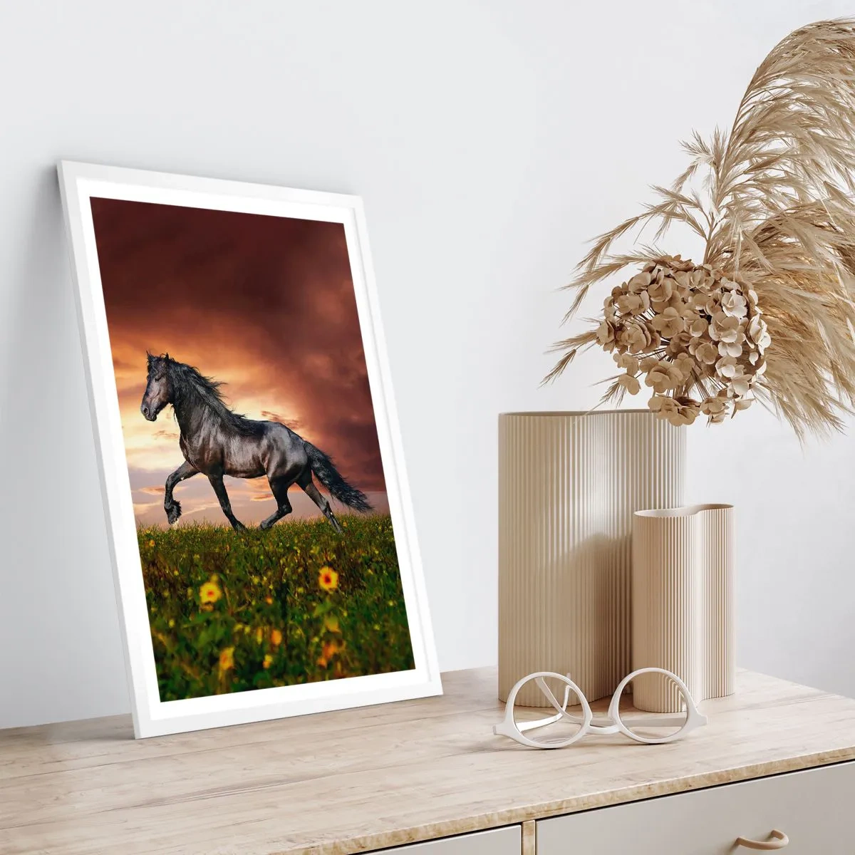 Poster in cornice bianca - Il principe nero - 70x100 cm