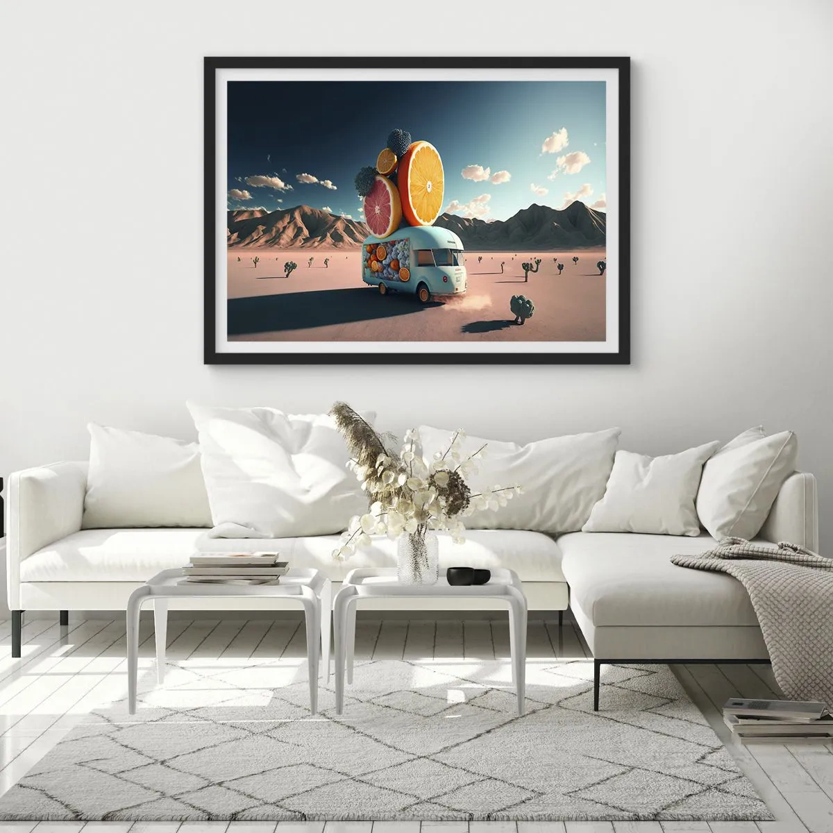 Poster in cornice nera - Il sapore delle vacanze - 91x61 cm
