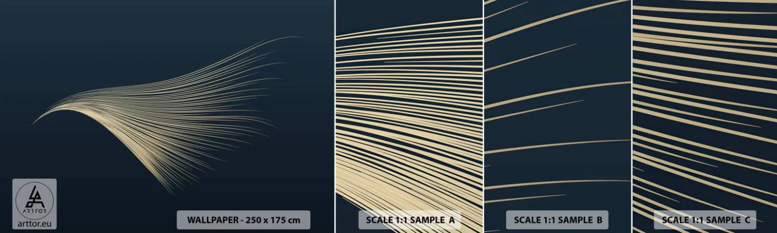 Campione Di Fotomurale Standard Eco - Come un capello d'angelo - Astrazione, Pezzo, Grafica - 100x30 cm