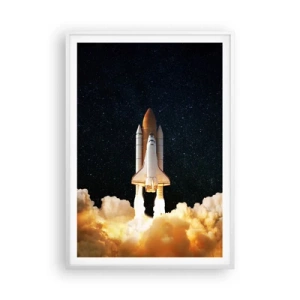 Poster in cornice bianca - Ad astra! - 70x100 cm