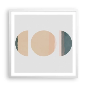 Poster in cornice bianca - Un cerchio dopo l'altro - 60x60 cm