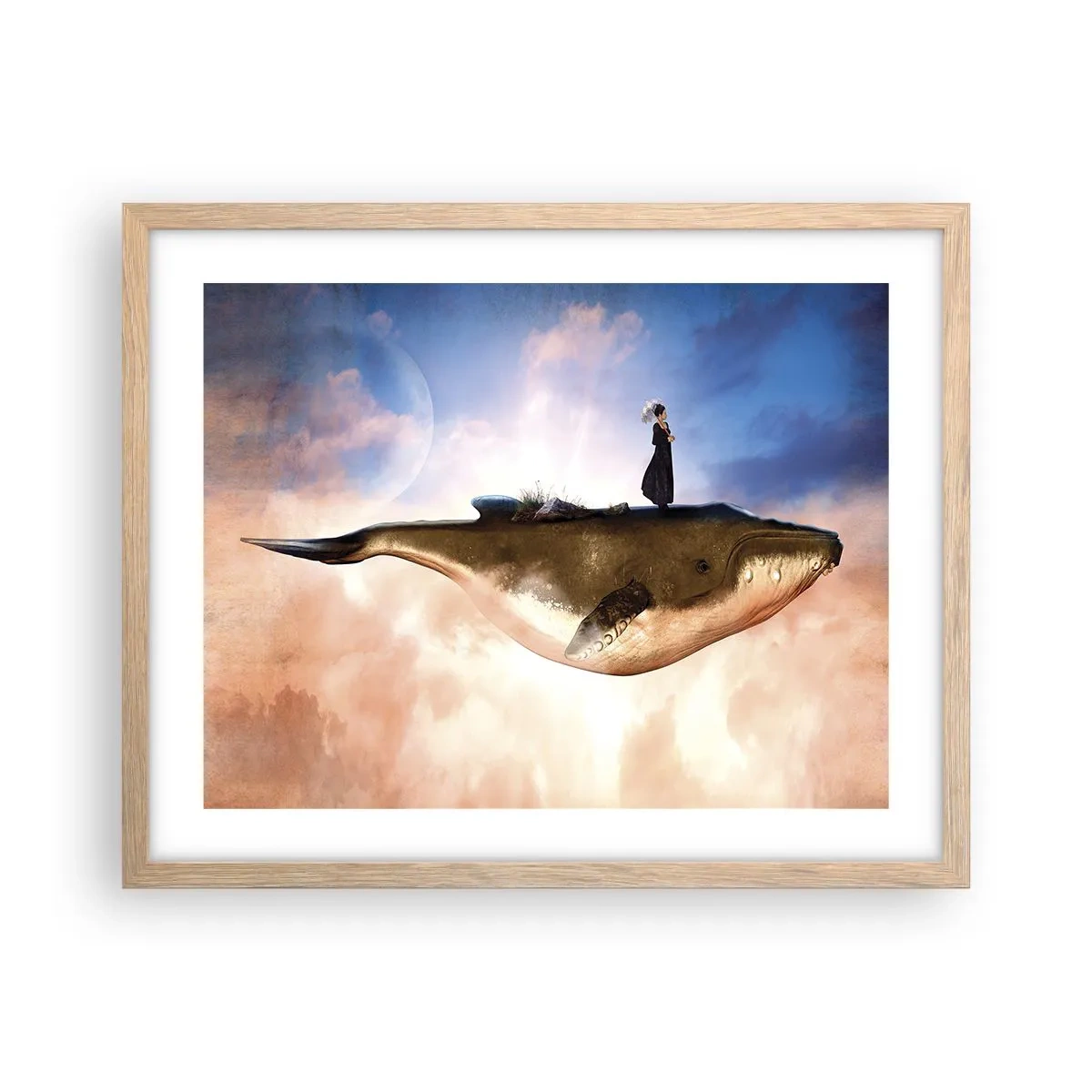 Poster in cornice rovere chiaro - Viaggio surreale - 50x40 cm